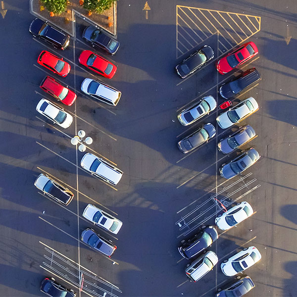 Parking lot aerial view