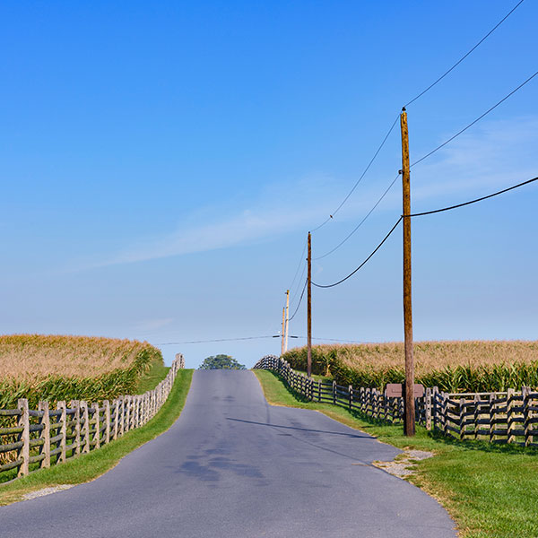 Rural broadband utility poles